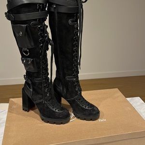 Christian Louboutin sand and glory 100mm boots